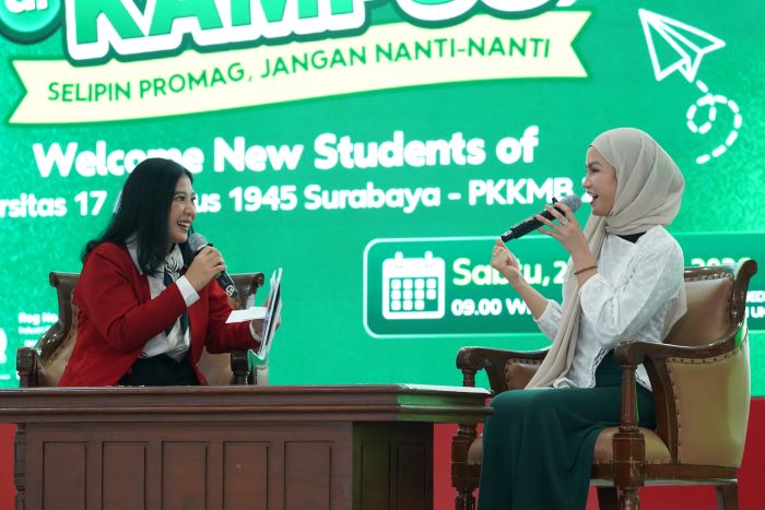 Xaviera Putri Ajak Mahasiswa Baru Untag Surabaya Berani Mencoba